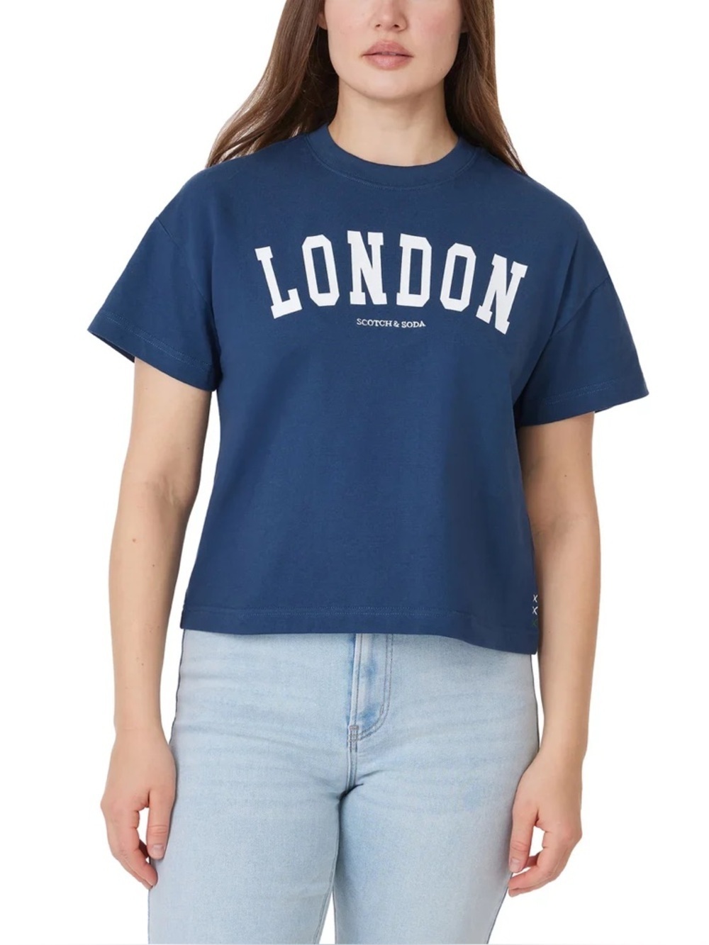 Scotch & Soda London boxy tee size medium blue